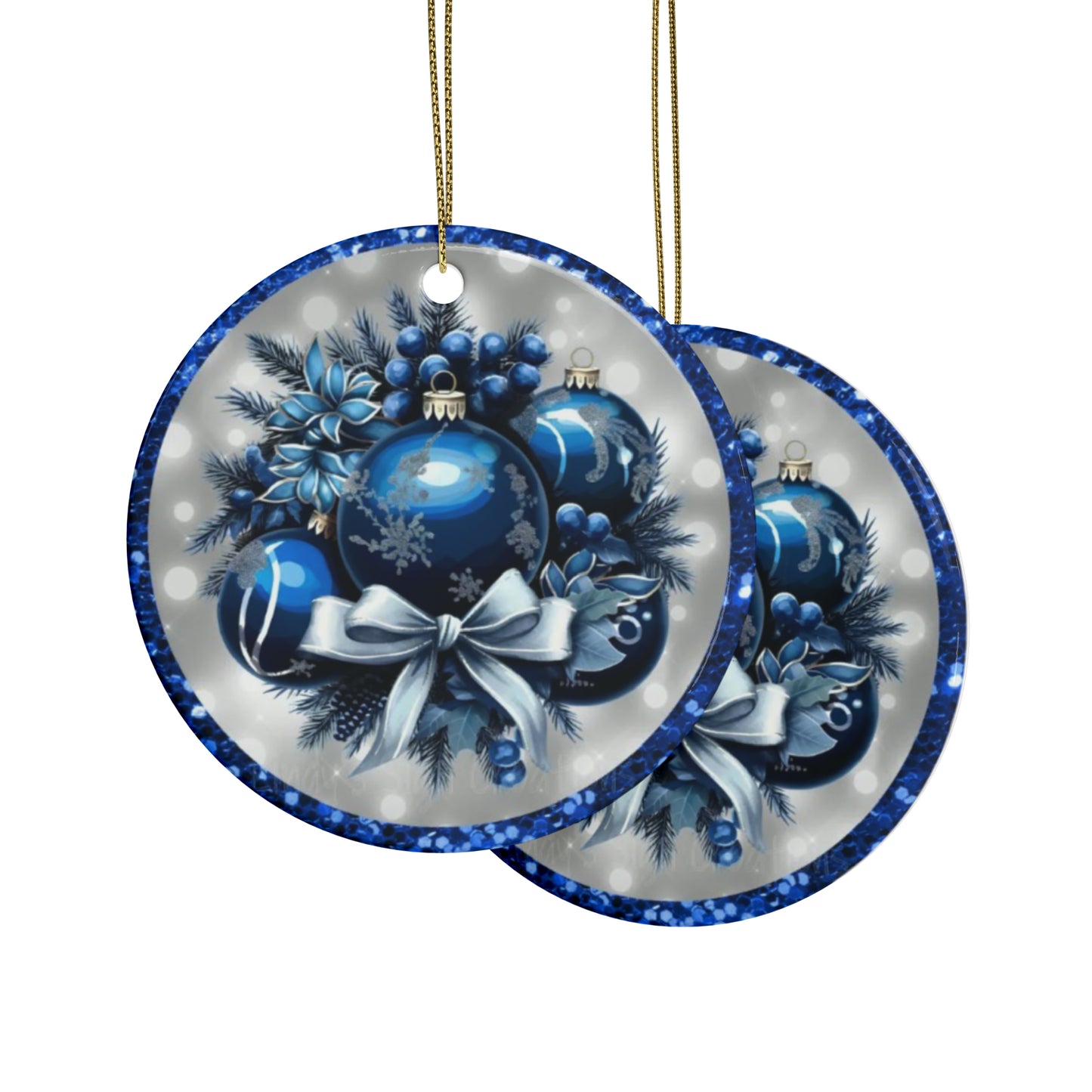 Blue Ceramic Ornaments (1pcs, 5pcs, 10pcs, 20pcs)