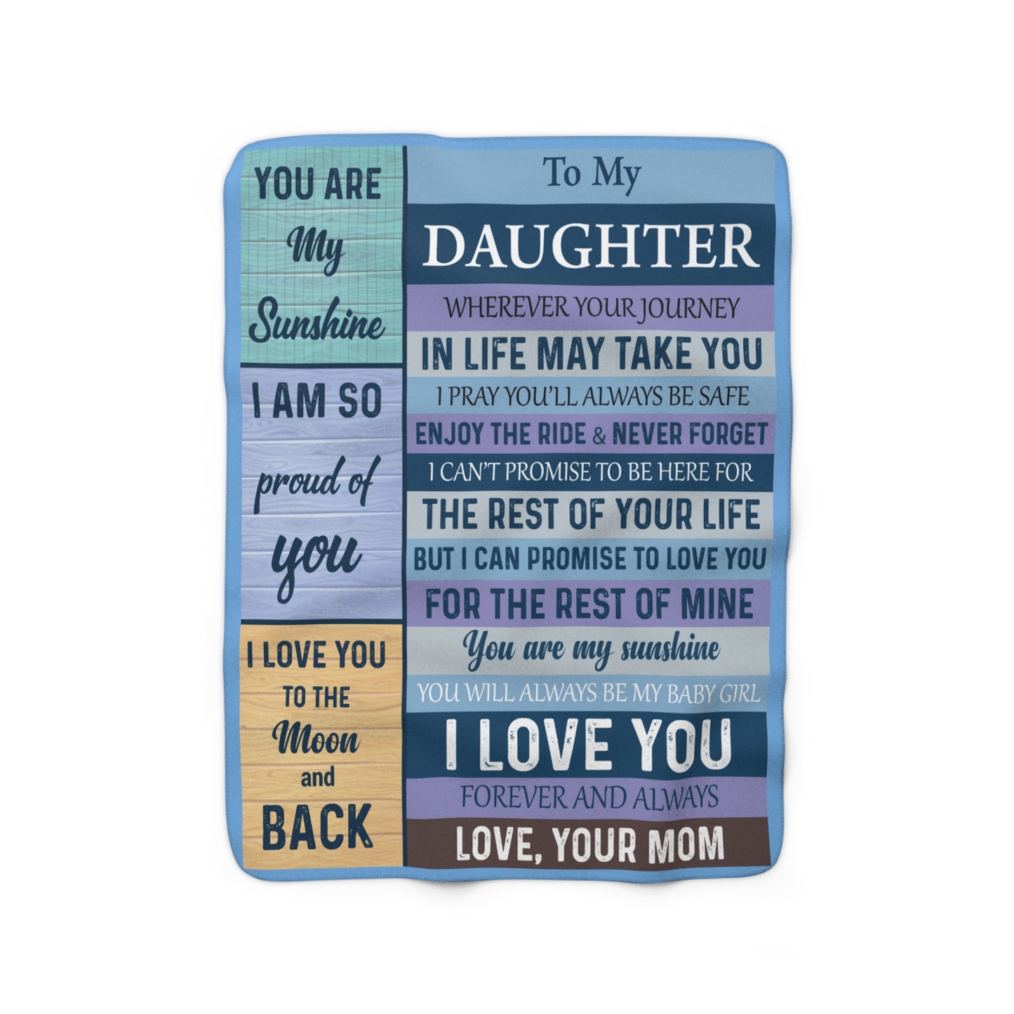 To My Daughter Sherpa Fleece Blanket