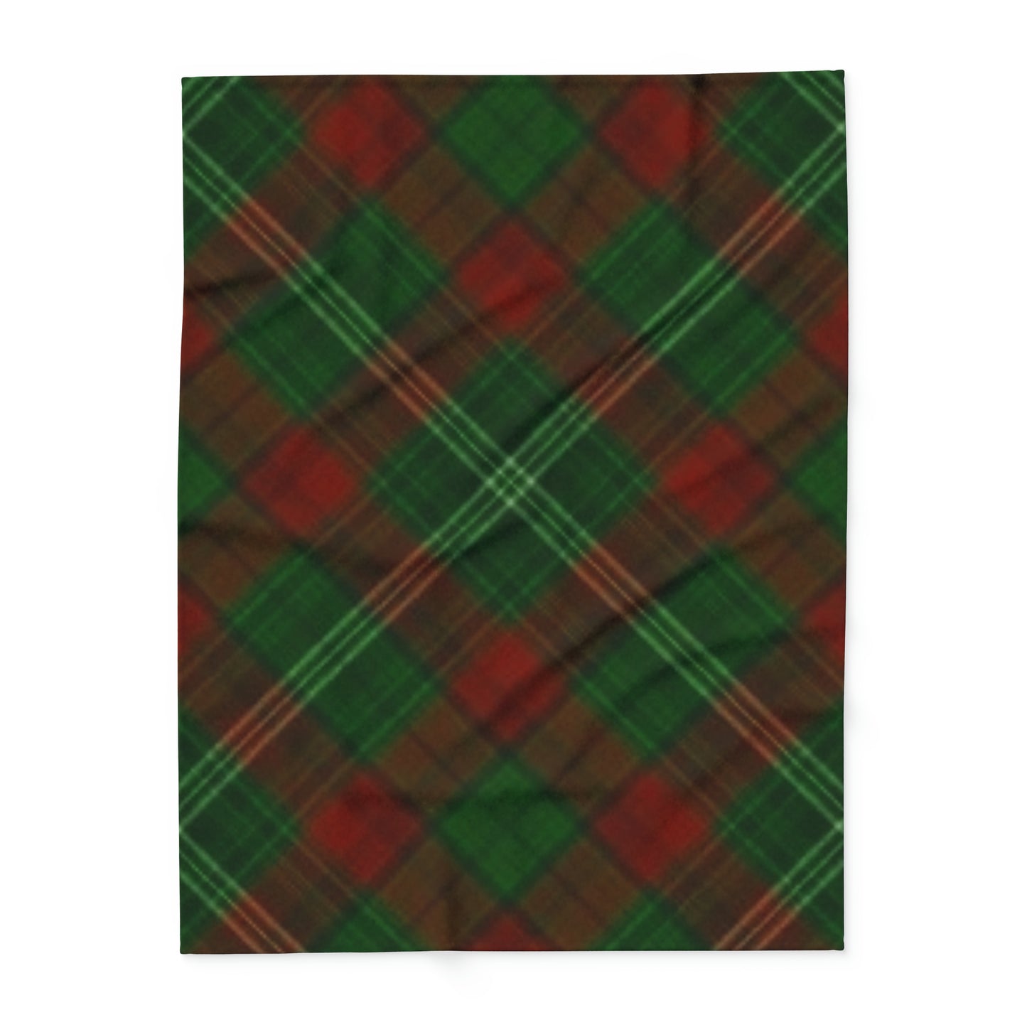 Green Plaid Arctic Fleece Blanket