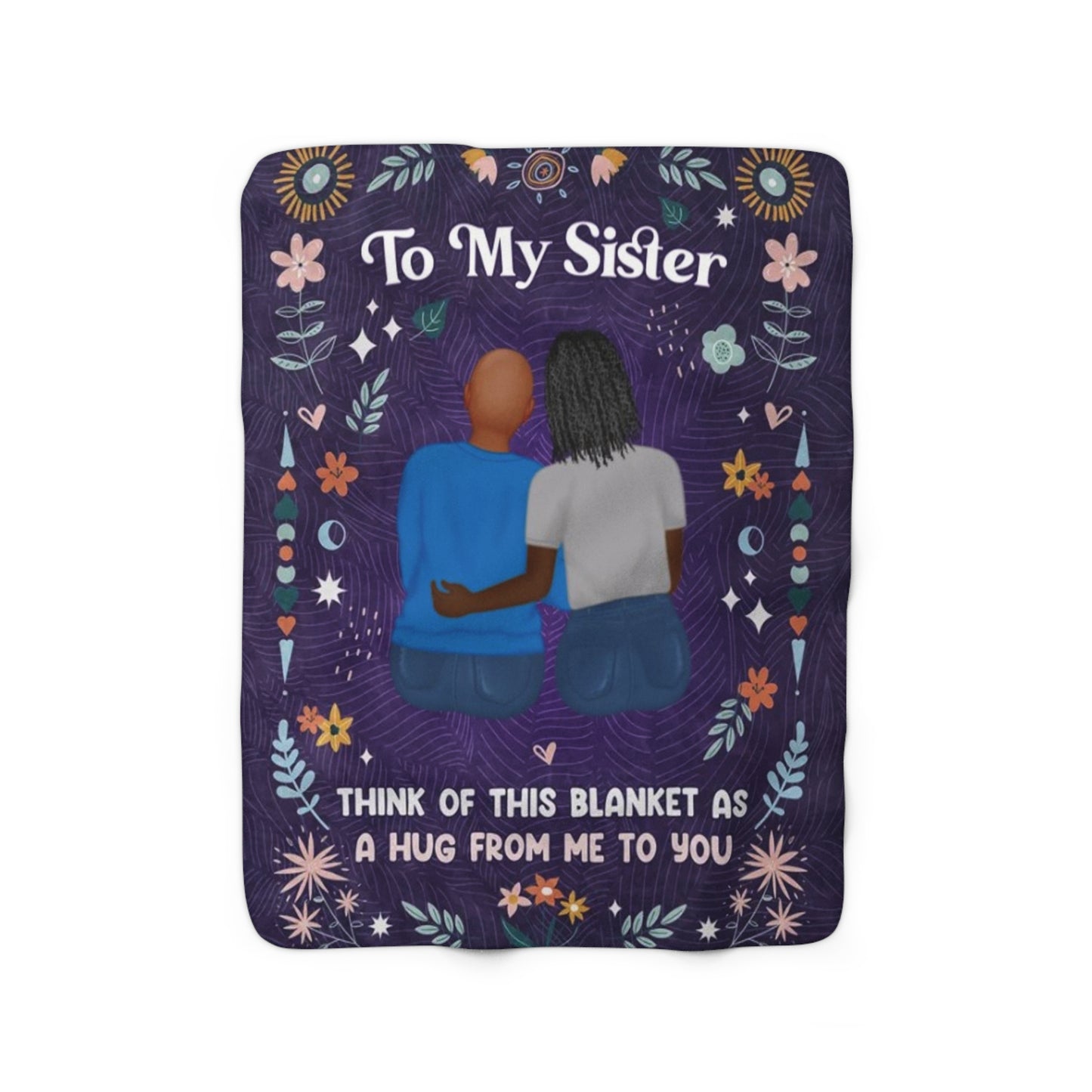 To My Sister Sherpa Fleece Blanket (Purple)