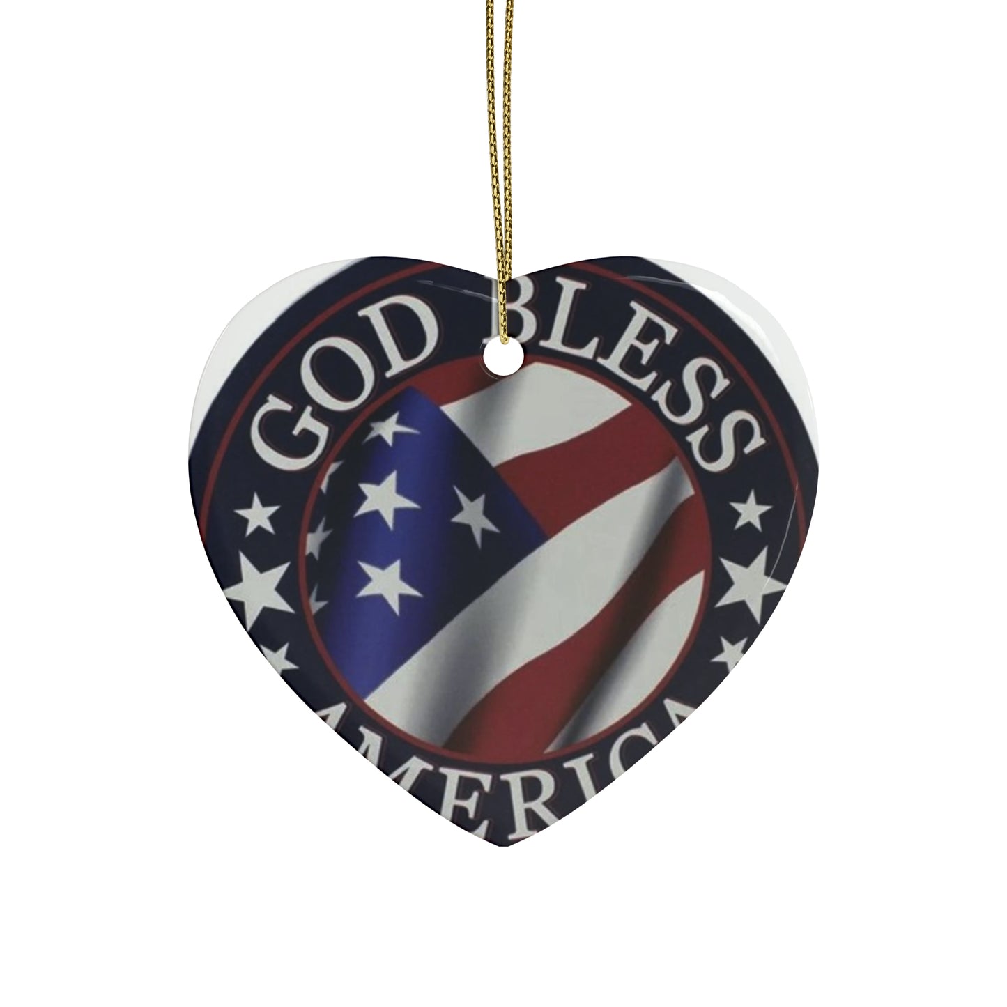 God Bless America RWB Ceramic Ornaments (1pcs, 5pcs, 10pcs, 20pcs)