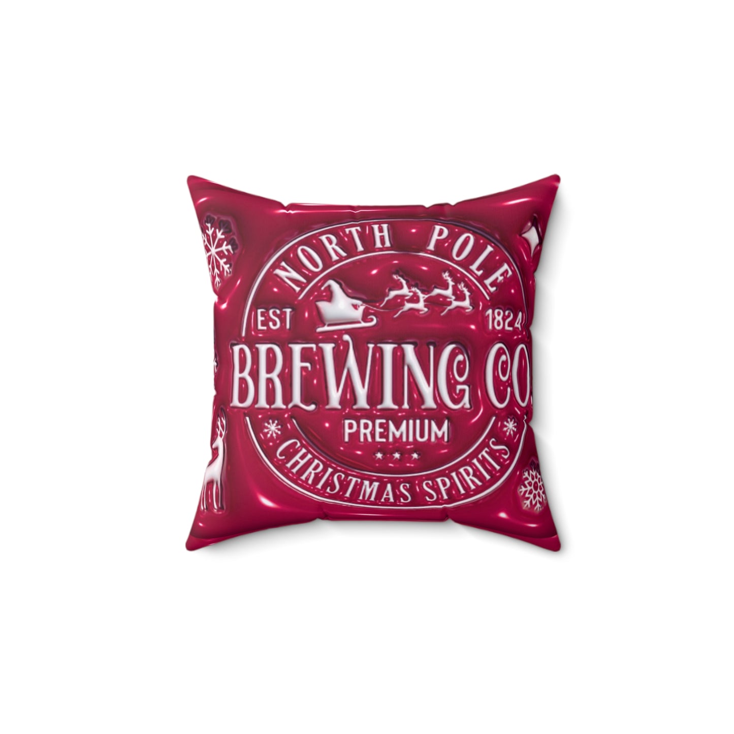 North Pole Brewing Spun Polyester Square Pillow