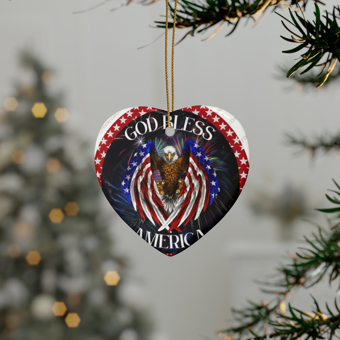 God Bless America Ceramic Ornaments (1pcs, 5pcs, 10pcs, 20pcs)