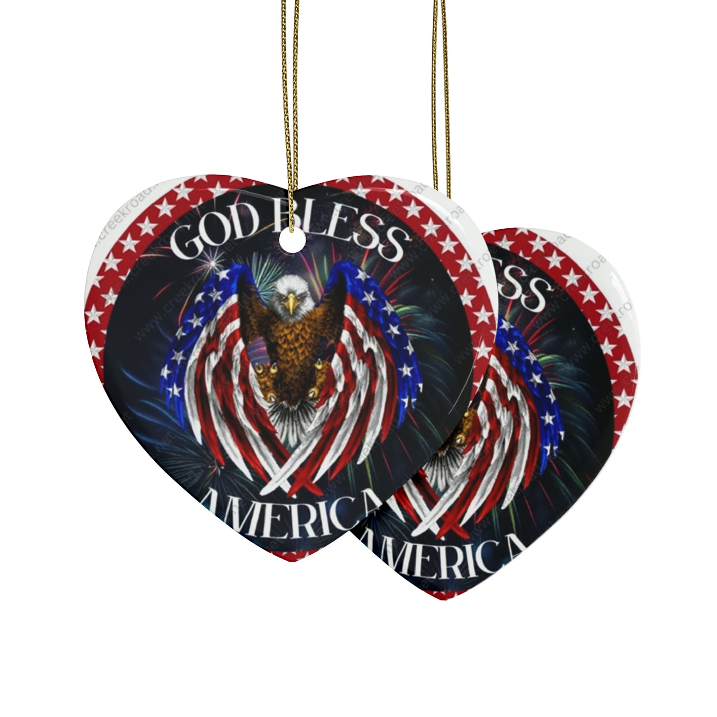 God Bless America Ceramic Ornaments (1pcs, 5pcs, 10pcs, 20pcs)