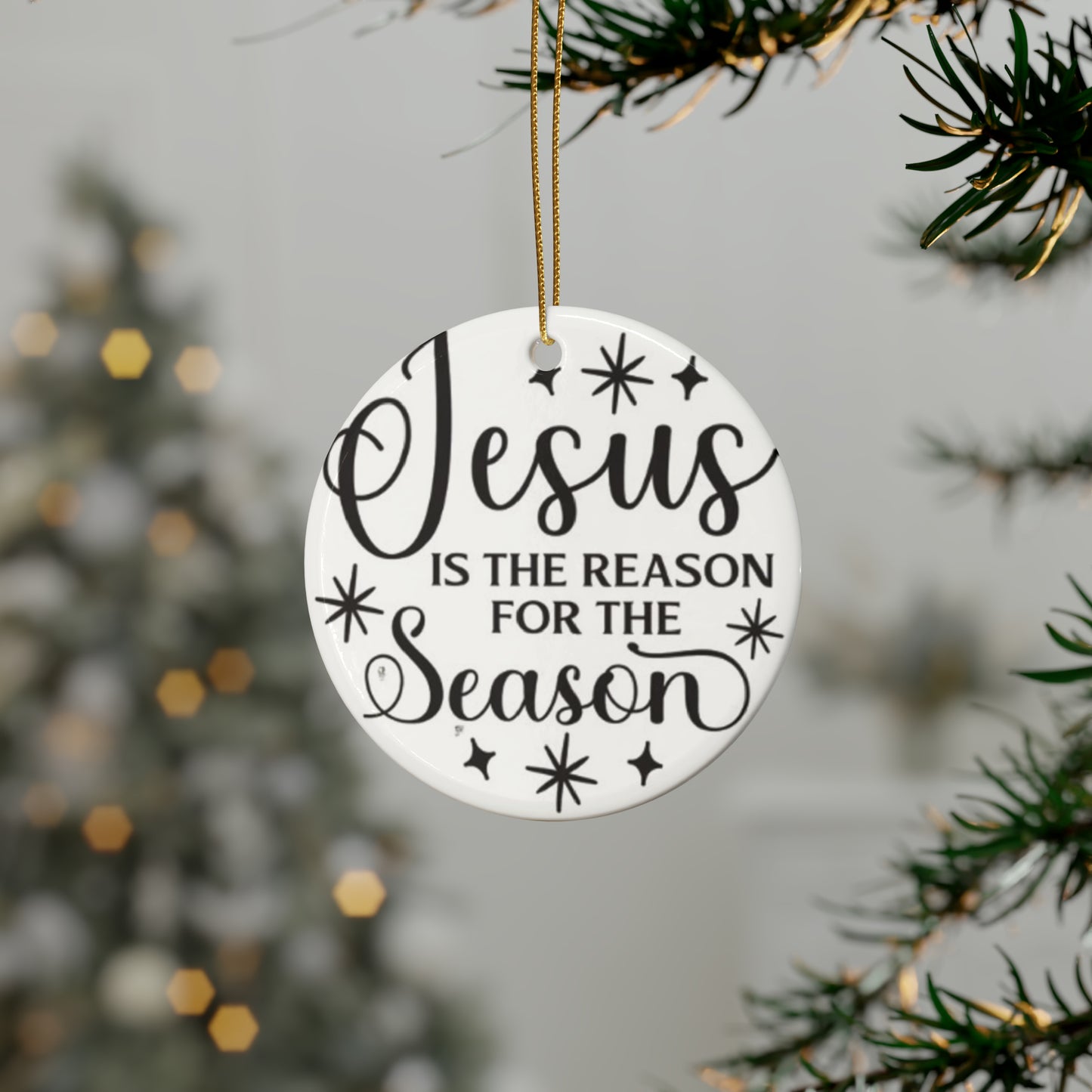 Jesus Is The Reason Ceramic Ornaments (1pcs, 5pcs, 10pcs, 20pcs)