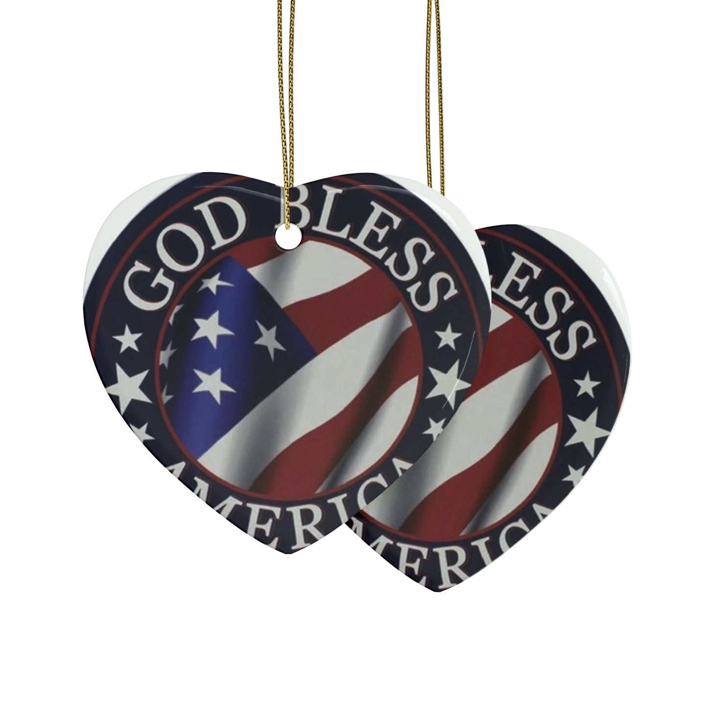 God Bless America RWB Ceramic Ornaments (1pcs, 5pcs, 10pcs, 20pcs)