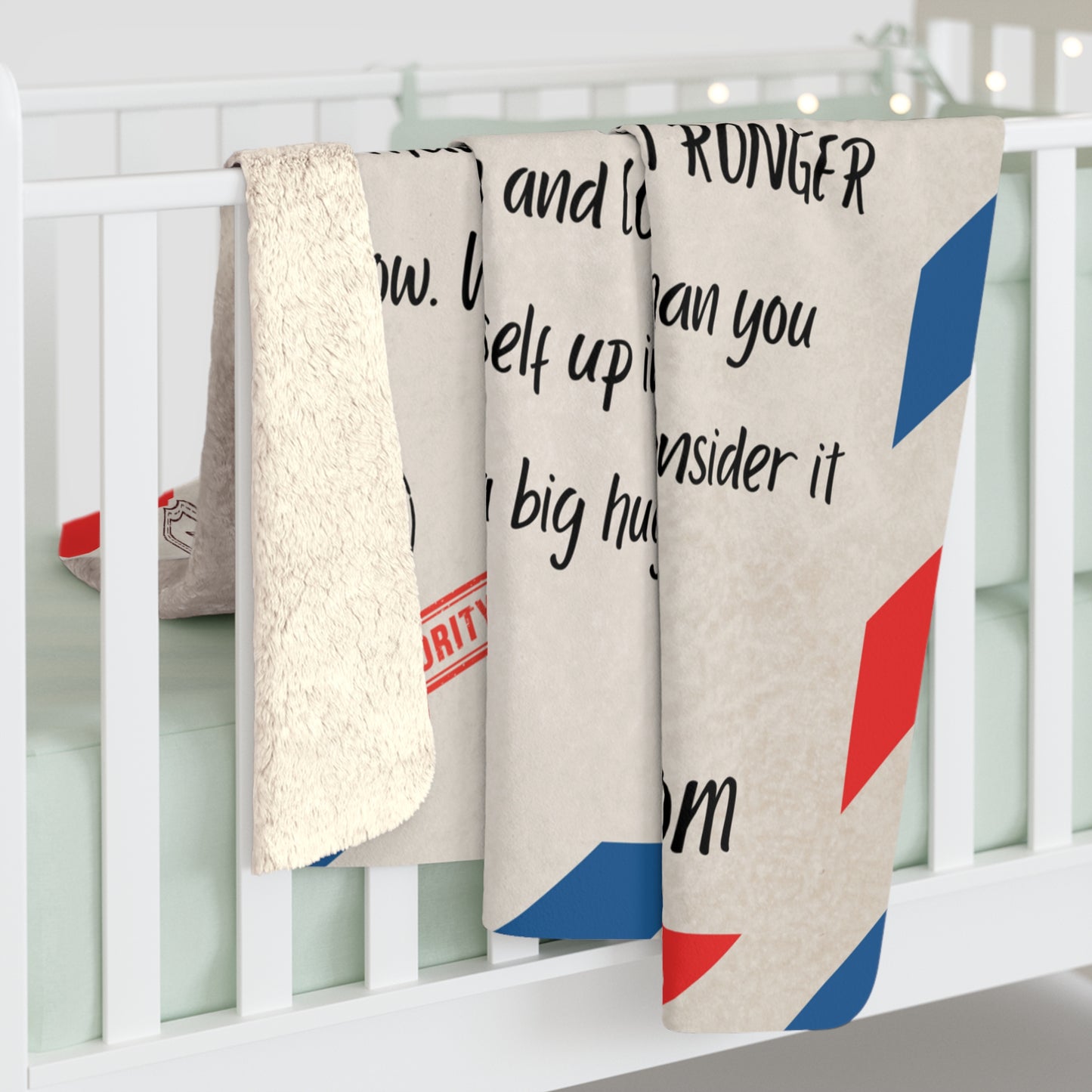 A Letter From Mom Sherpa Fleece Blanket