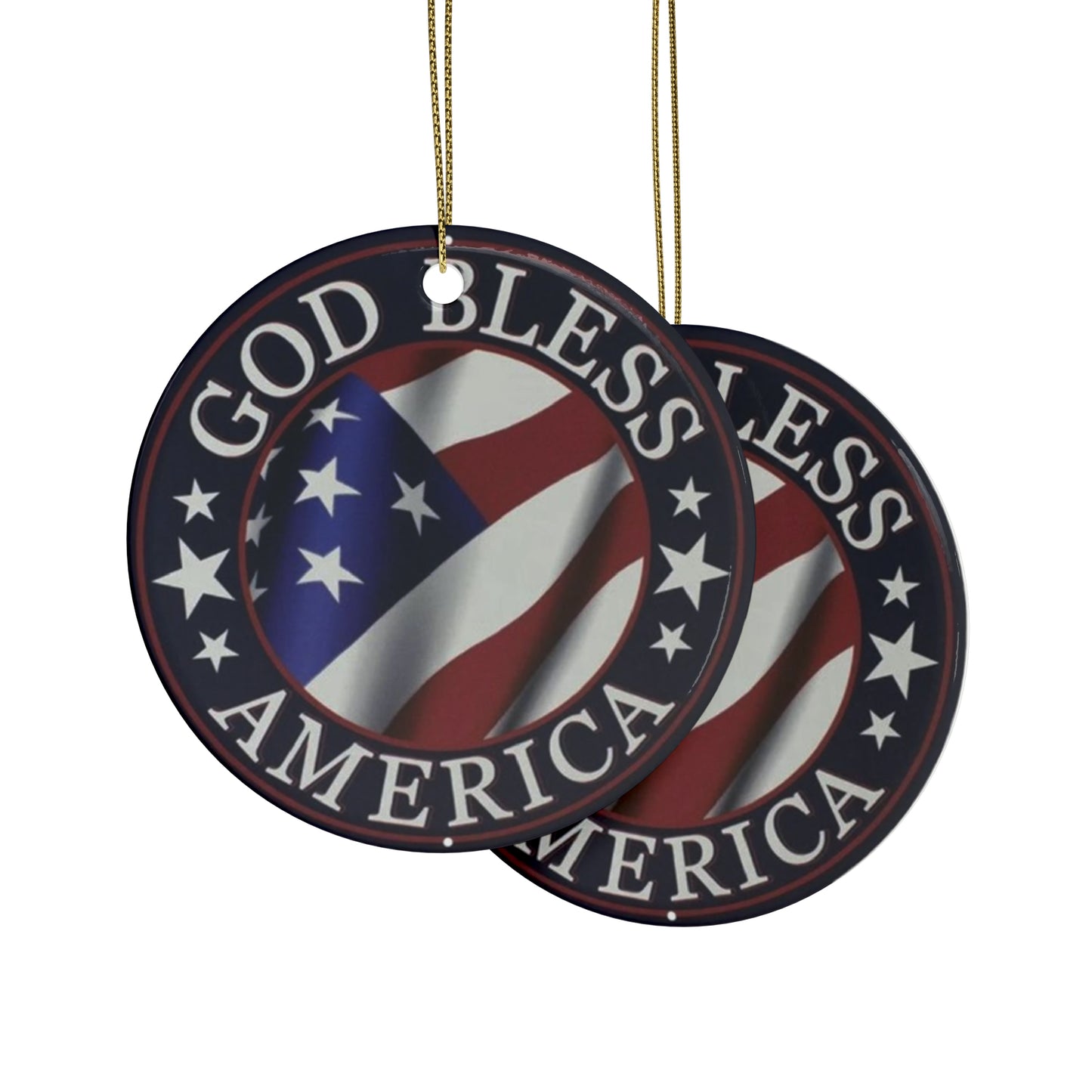 God Bless America RWB Ceramic Ornaments (1pcs, 5pcs, 10pcs, 20pcs)