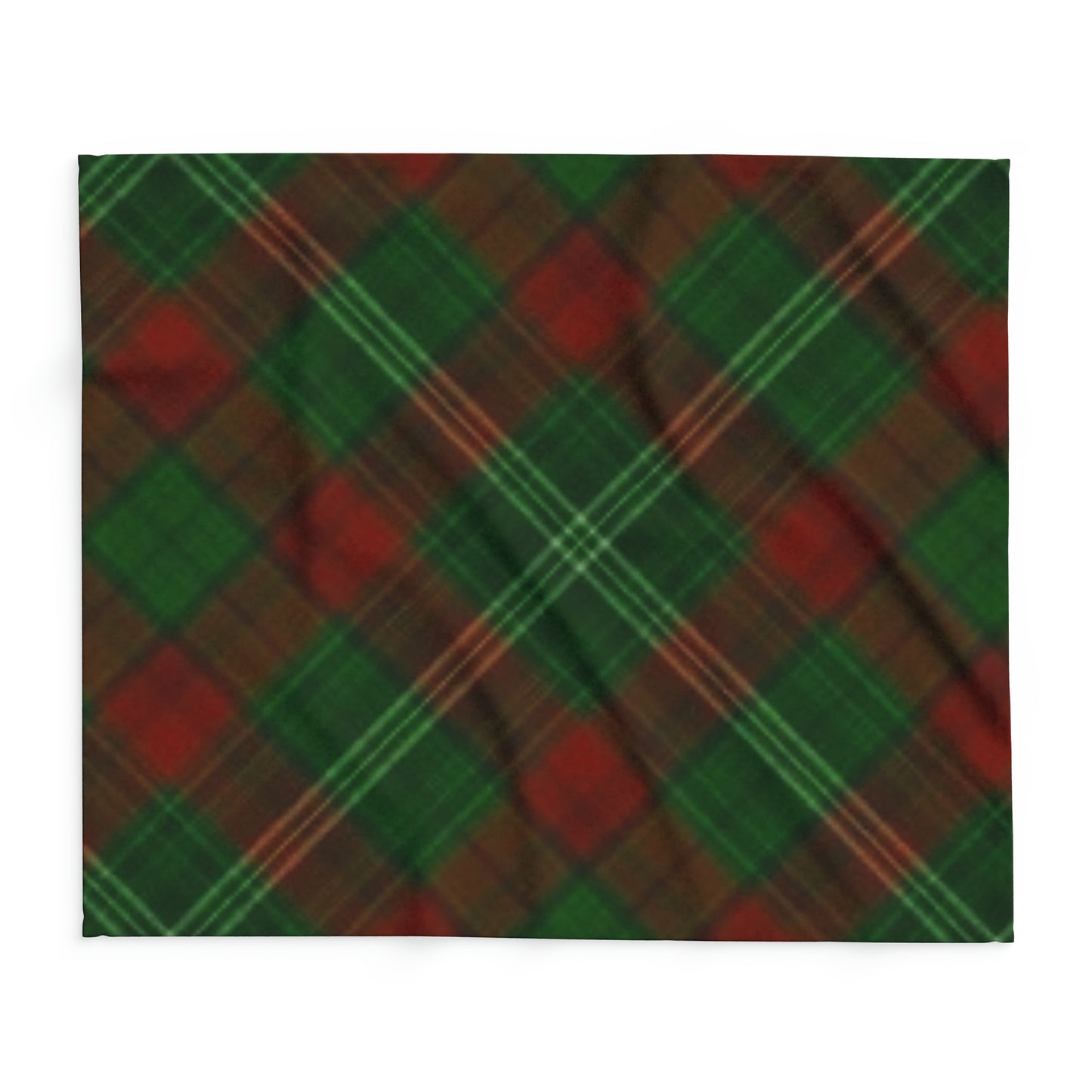 Green Plaid Arctic Fleece Blanket