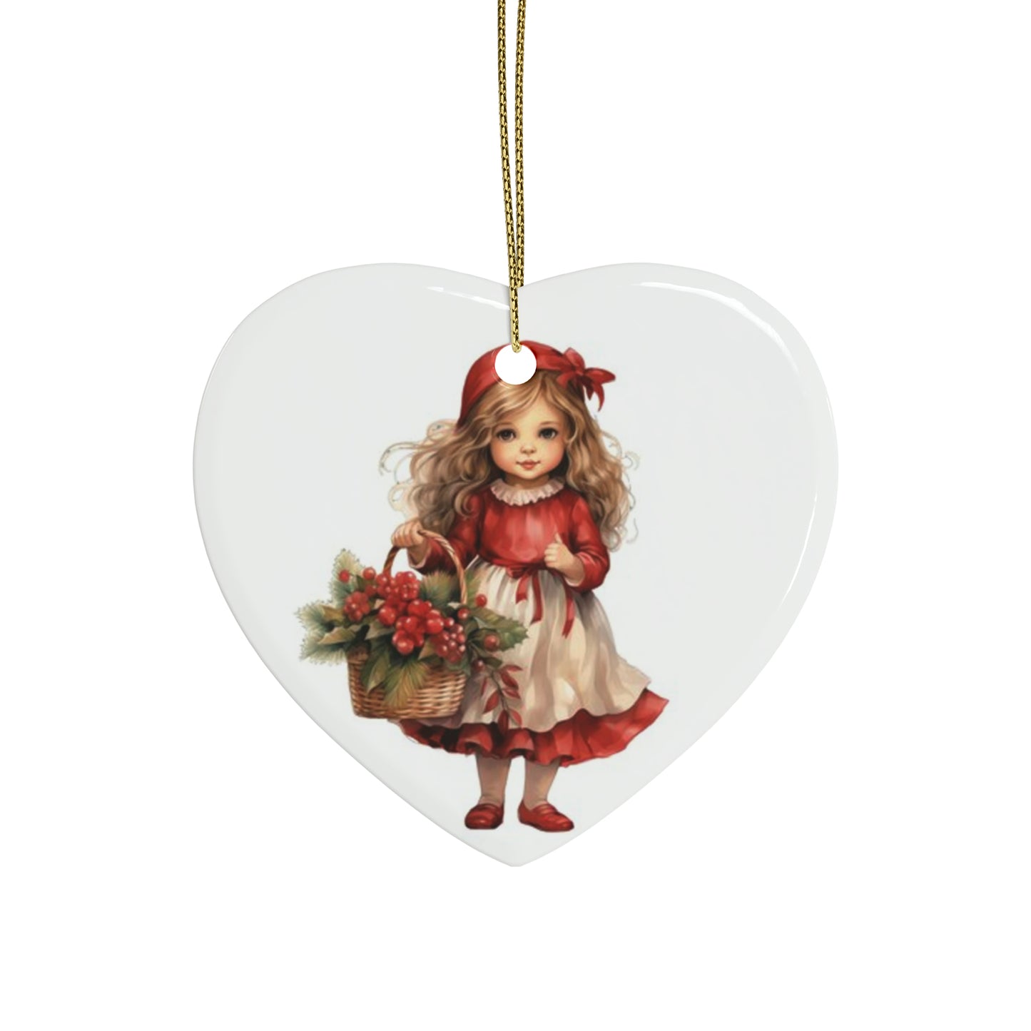 Lil Miss Mistletoe Ceramic Ornaments (1pcs, 5pcs, 10pcs, 20pcs)