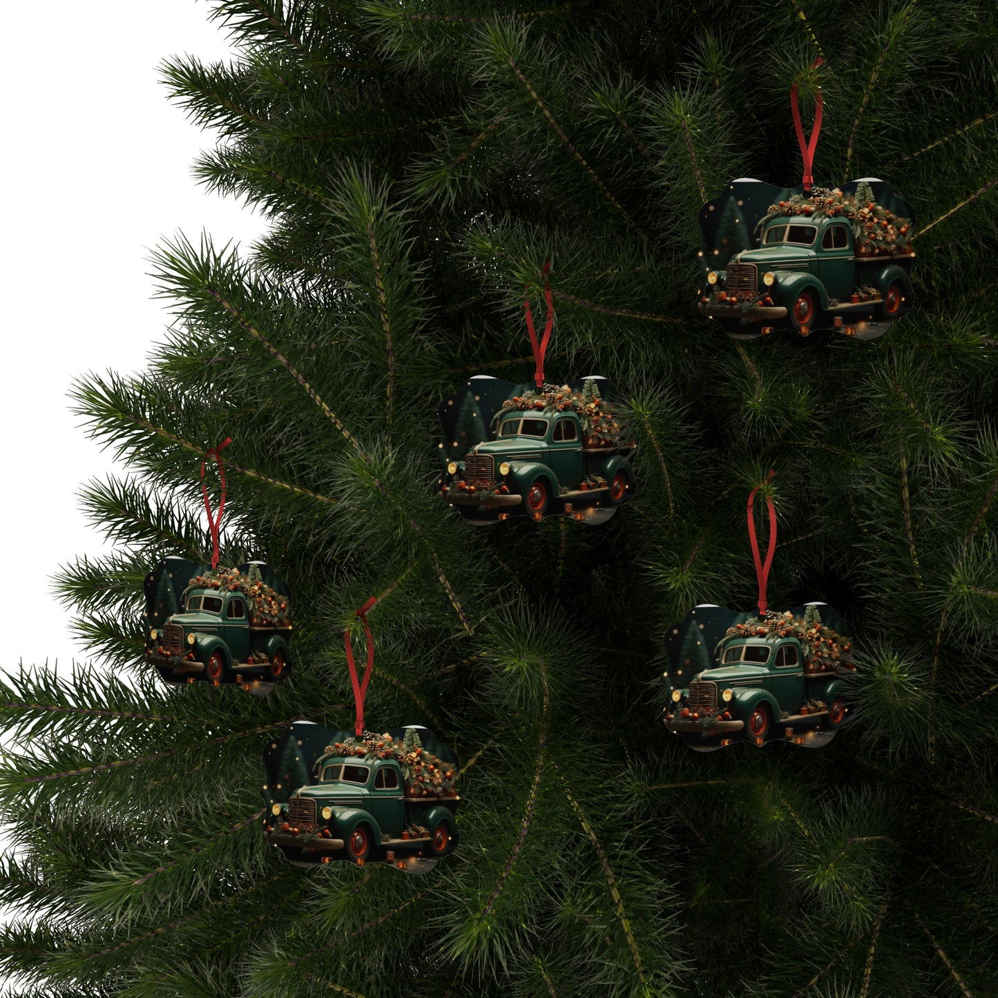 Green Truck Aluminum Ornaments (1pc, 5pcs, 10pcs, 20pcs)