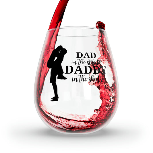 DADDY in the Sheets Stemless Wine Glass, 11.75oz