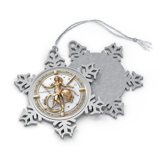 Sagittarius Pewter Snowflake Ornament