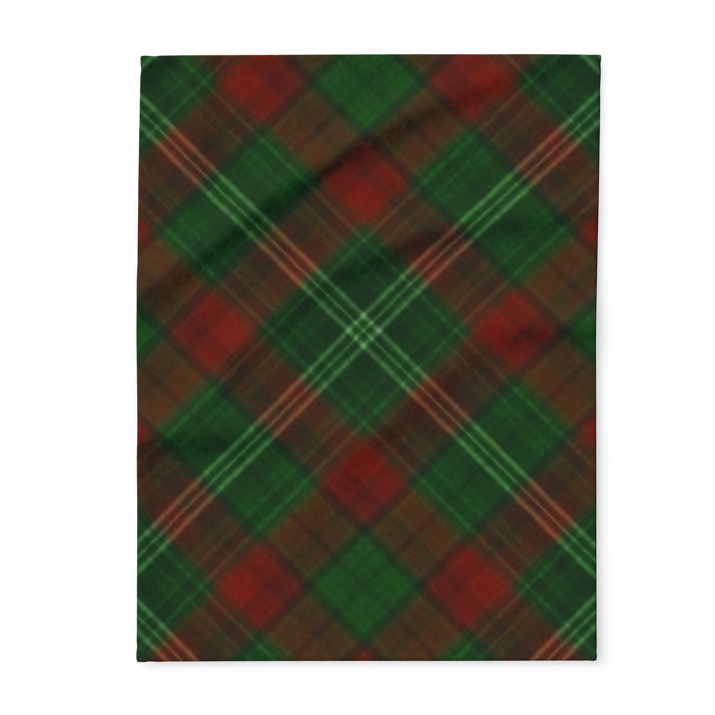 Green Plaid Arctic Fleece Blanket