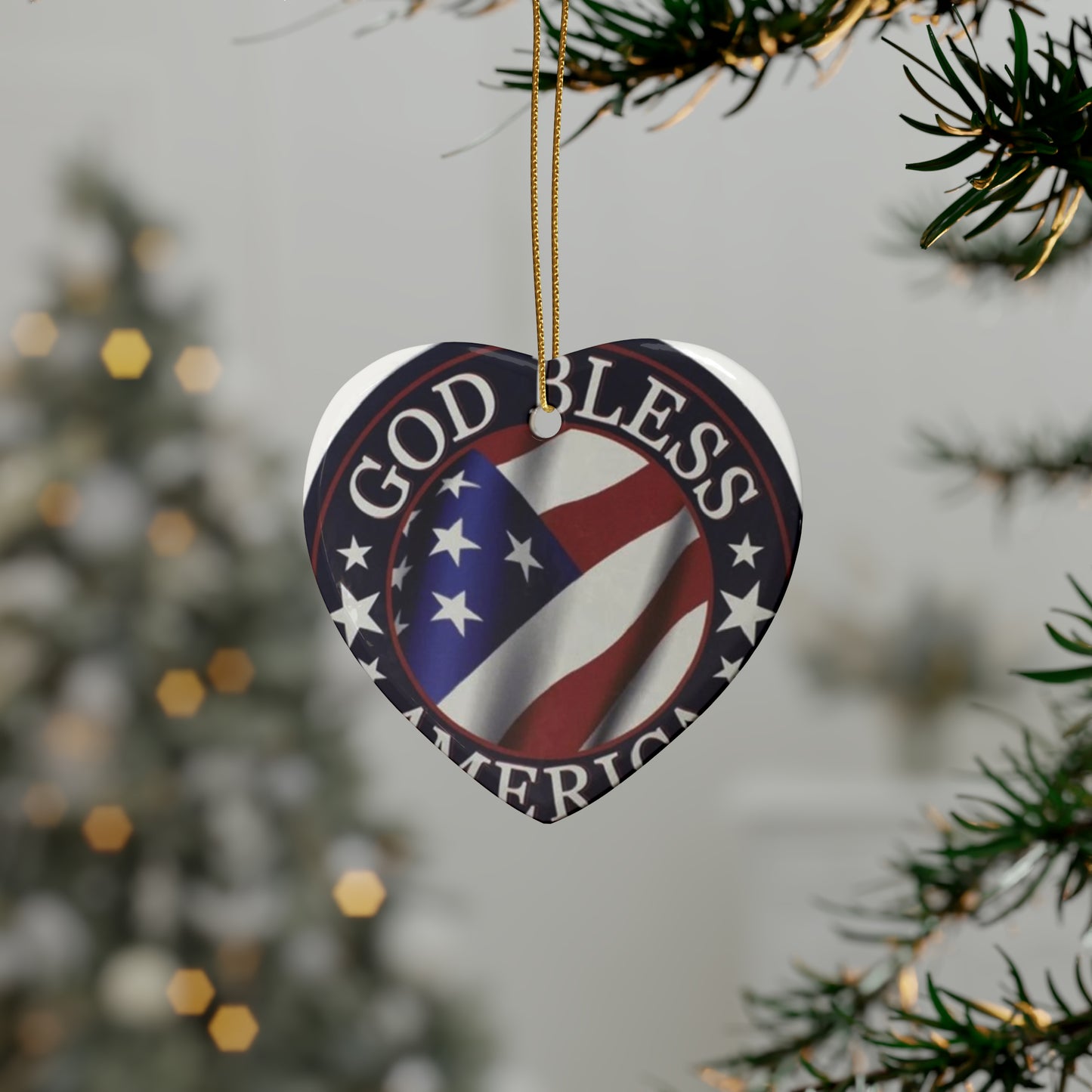 God Bless America RWB Ceramic Ornaments (1pcs, 5pcs, 10pcs, 20pcs)