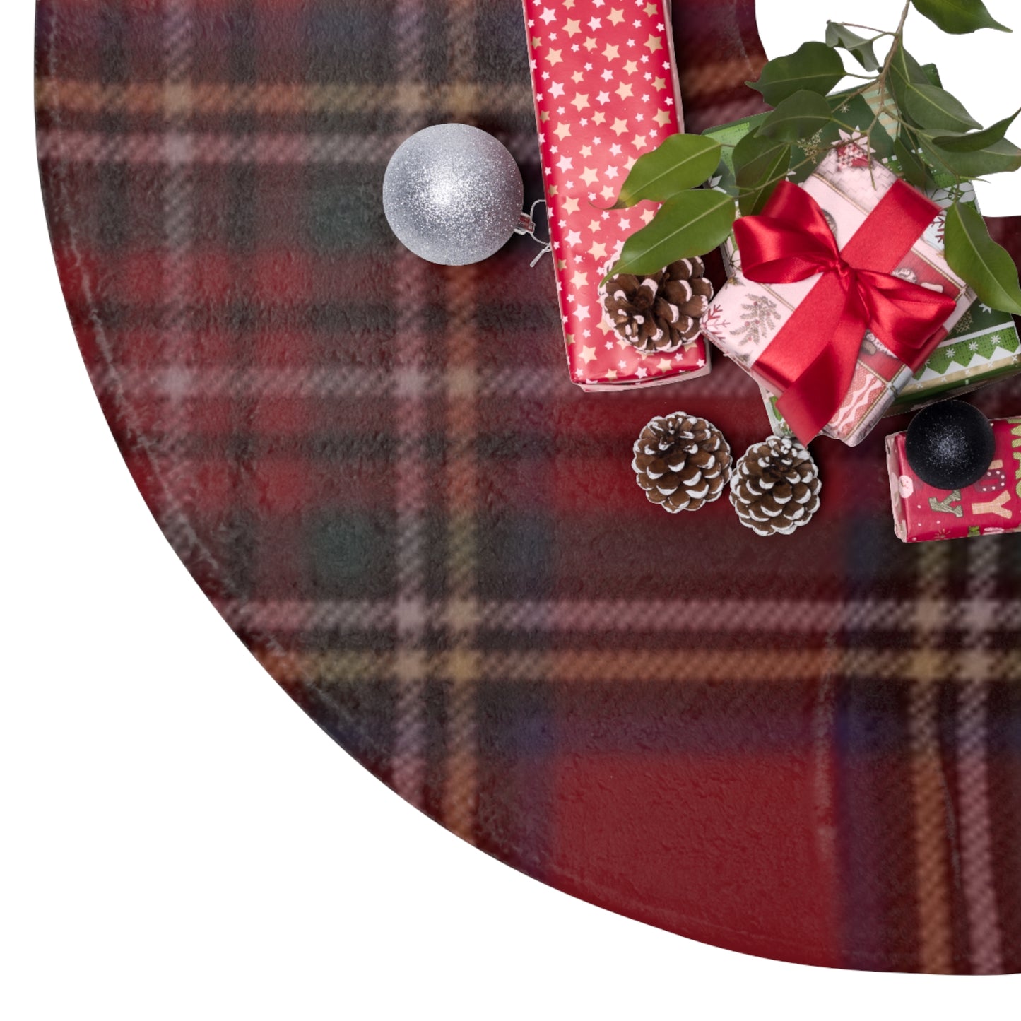 Red Plaid Christmas Tree Skirts