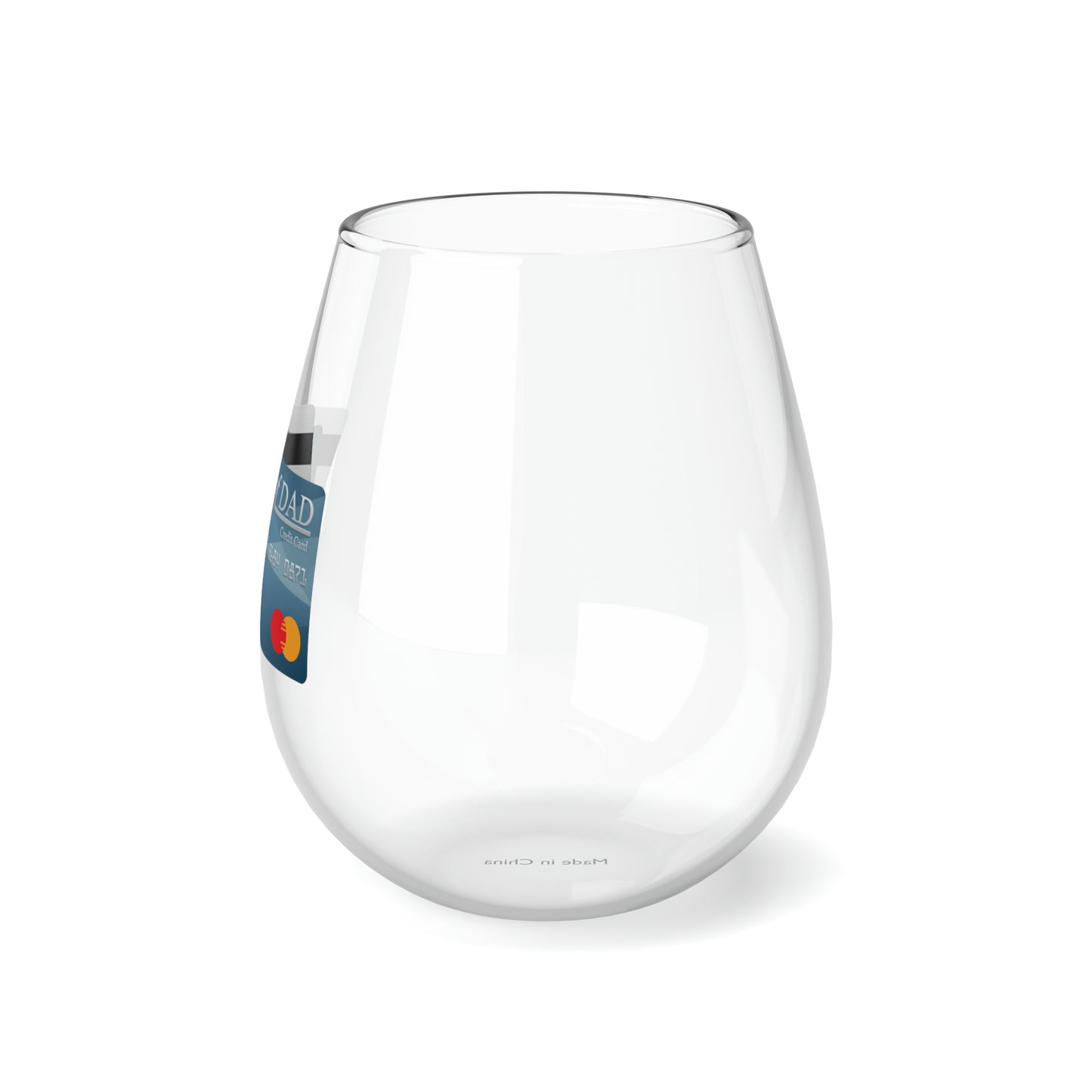 Bank of Dad Stemless Wine Glass, 11.75oz (Reg)