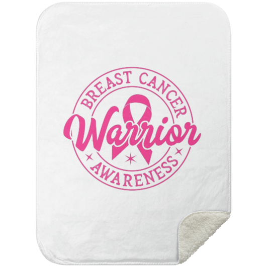 Breast Cancer Warrior - Mink Sherpa Blanket 30x40