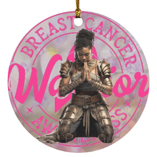 Breast Cancer 5 Circle Ornament