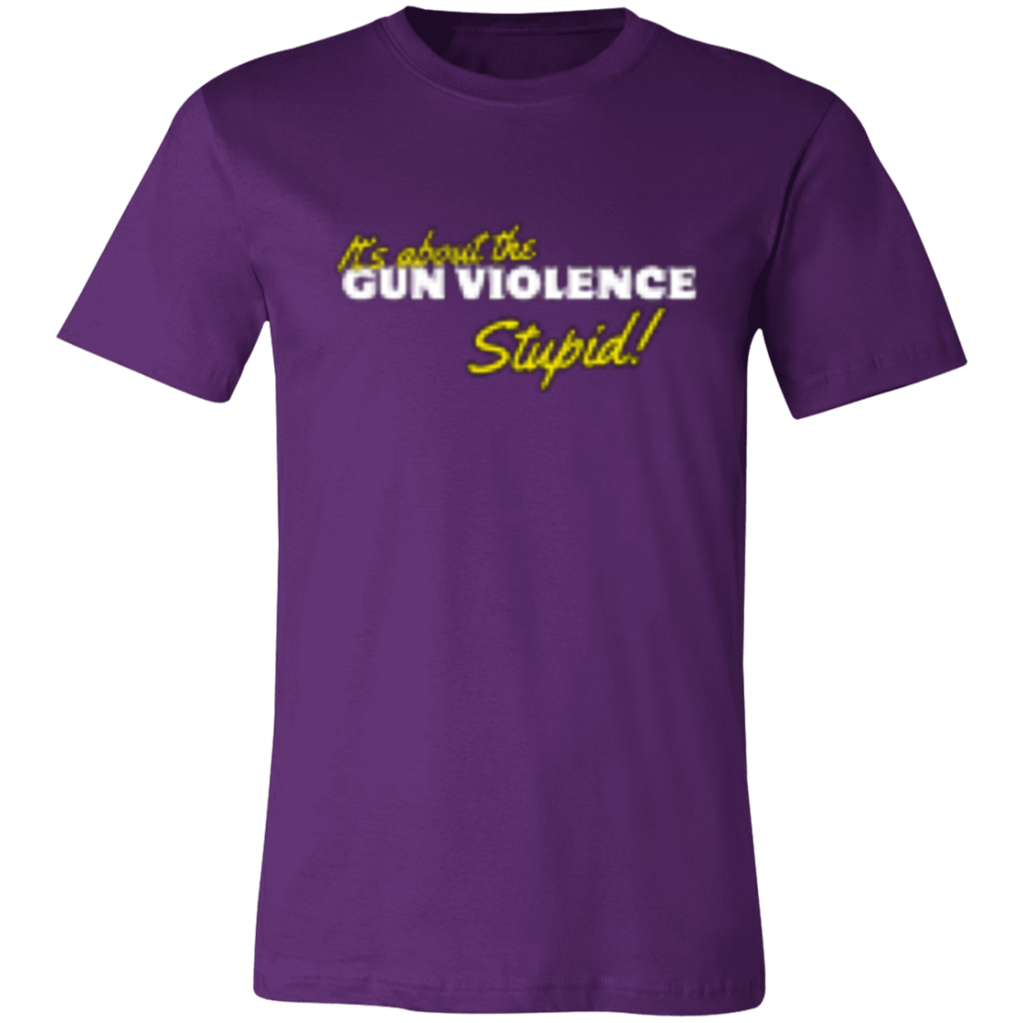 It's About The Gun Violence  White 3001C Unisex Jersey Short-Sleeve T-Shirt