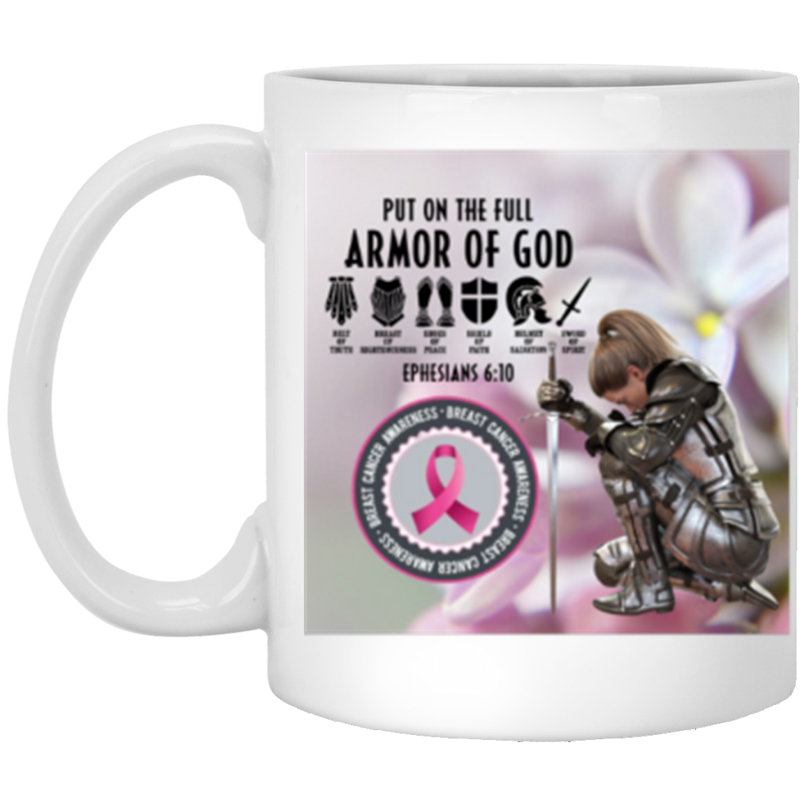 The Full Armor Of God Cozy Plush (2) 11oz White Mug