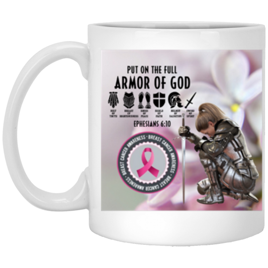 The Full Armor Of God Cozy Plush (2) 11oz White Mug