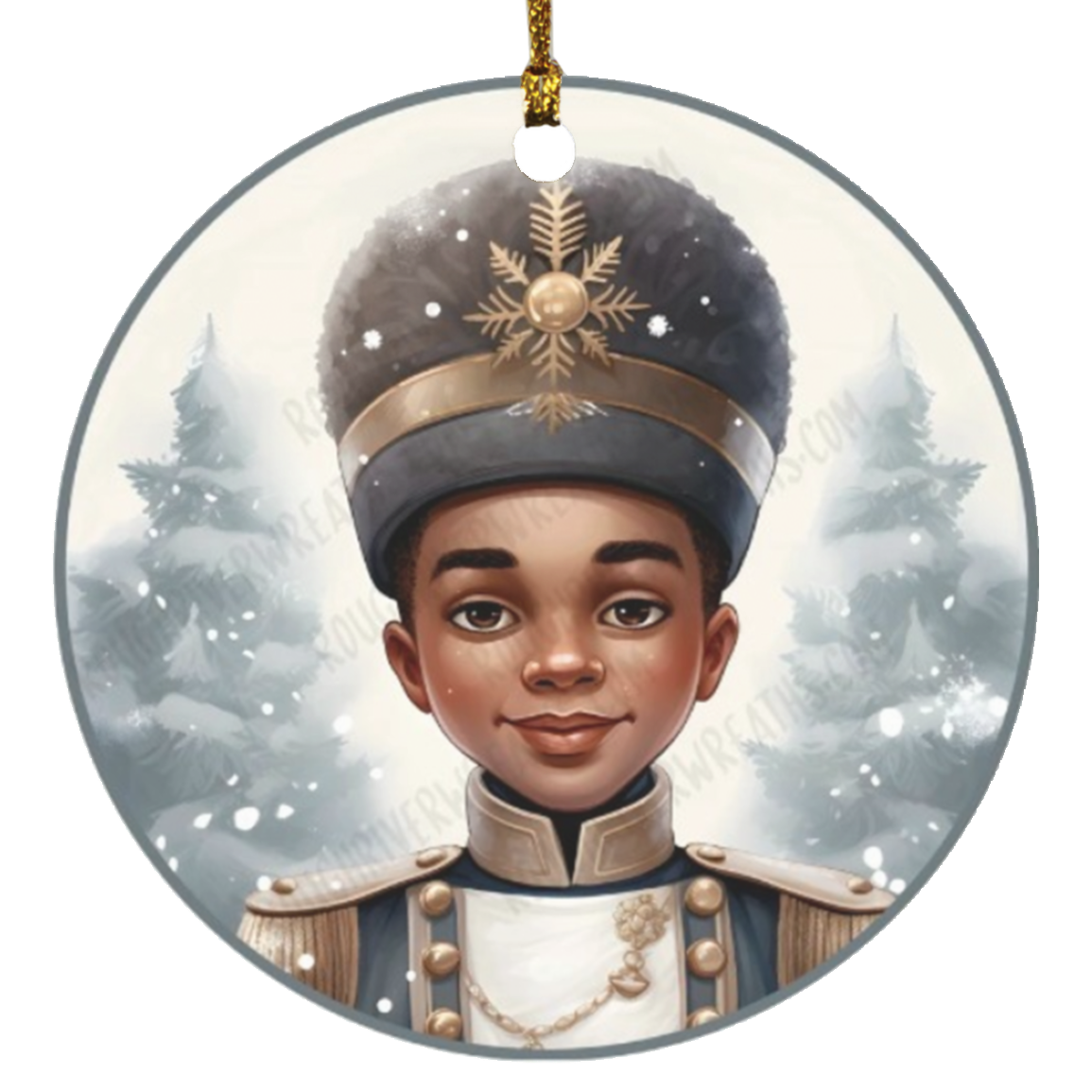 Drummer Boy Circle Ornament