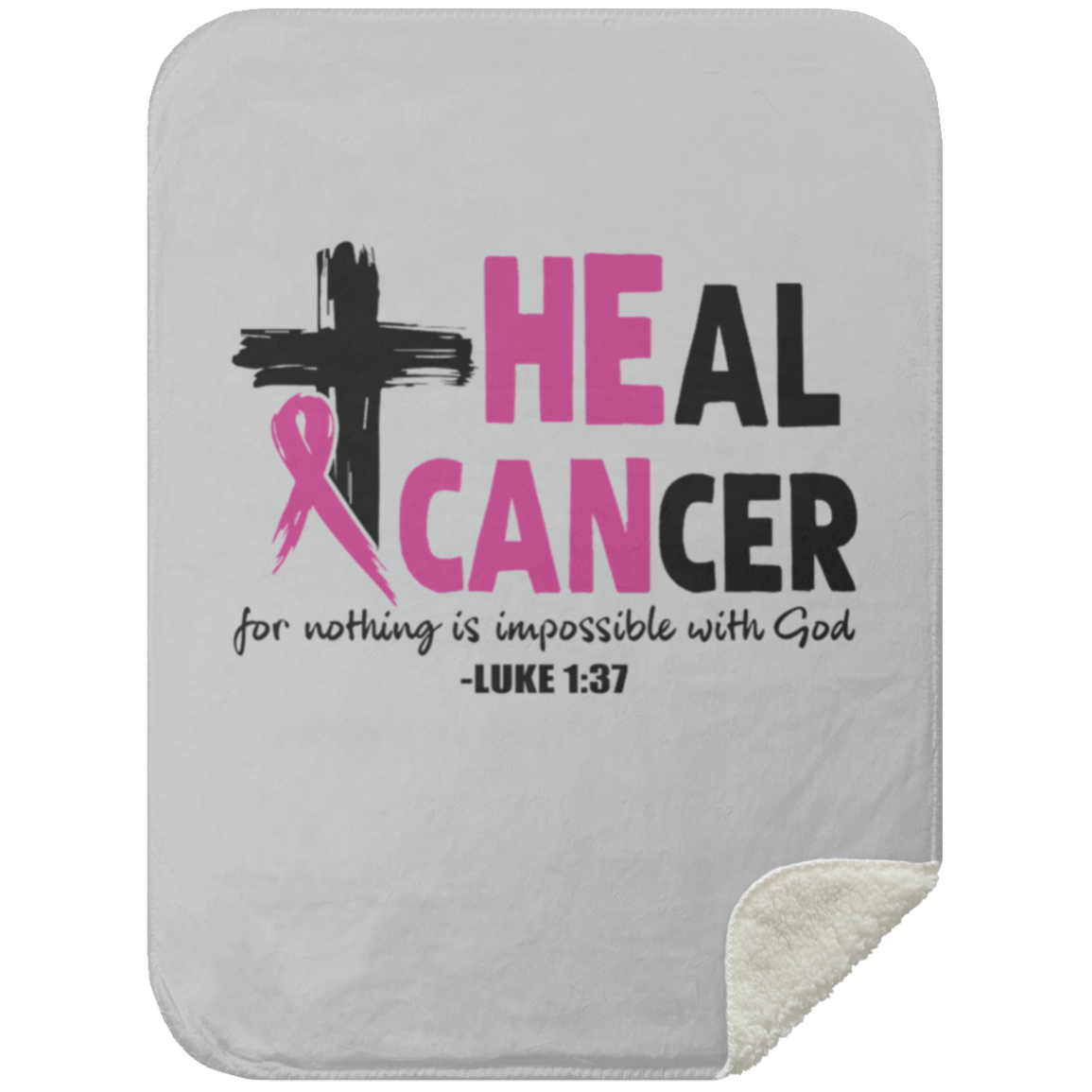 Heal Cancer Blanket Healing Cancer Mink Sherpa Blanket 30x40