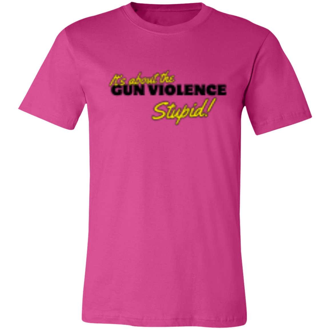 It's About The Gun Violence  Black 3001C Unisex Jersey Short-Sleeve T-Shirt