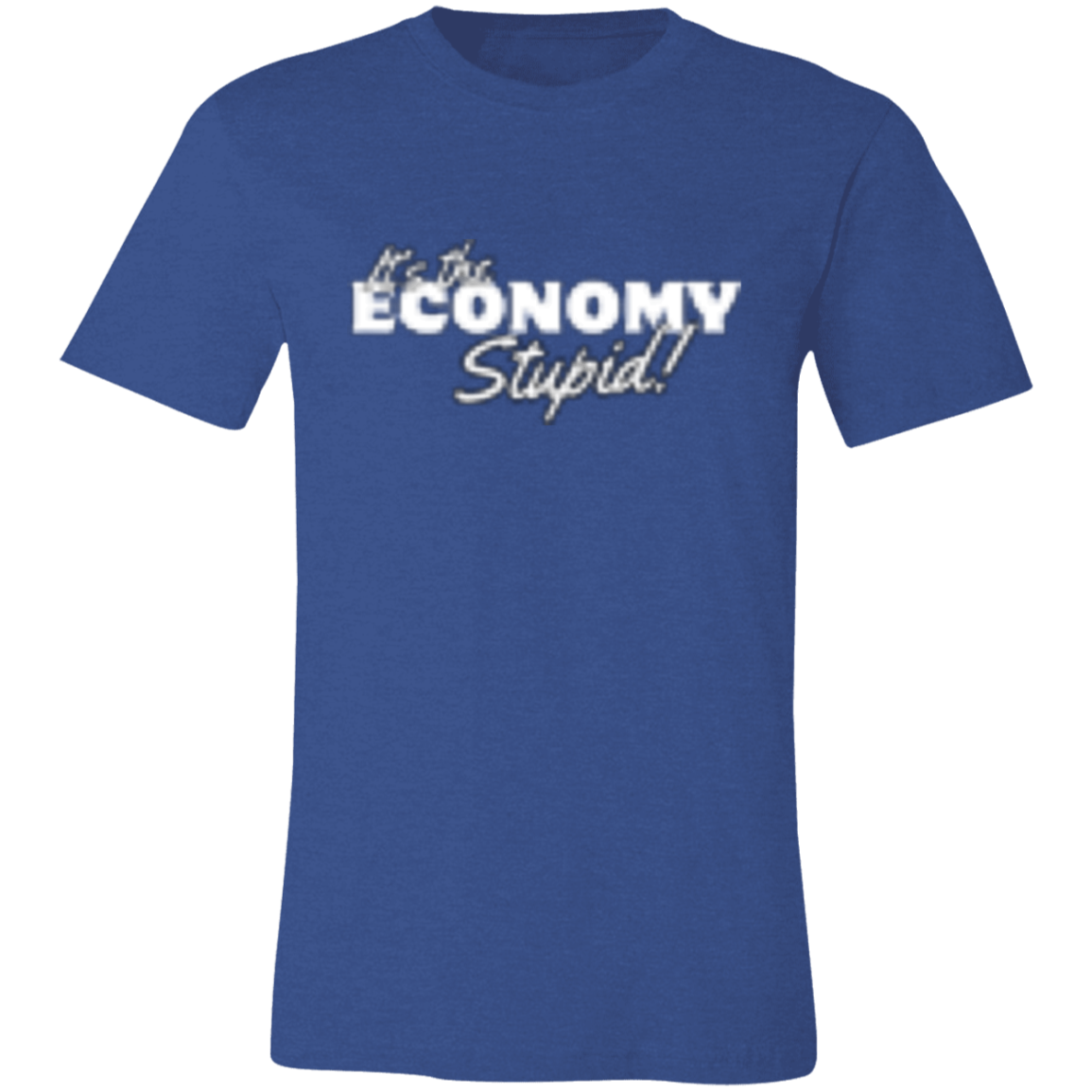 It's the Economy White (1) 3001C Unisex Jersey Short-Sleeve T-Shirt