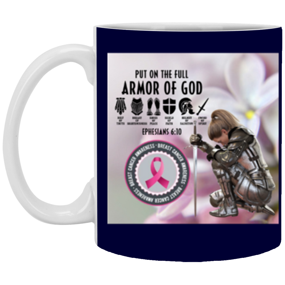 The Full Armor Of God Cozy Plush (2) 11oz White Mug