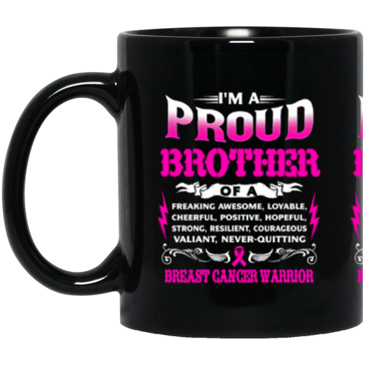 Proud Brother 11 oz. Black Mug