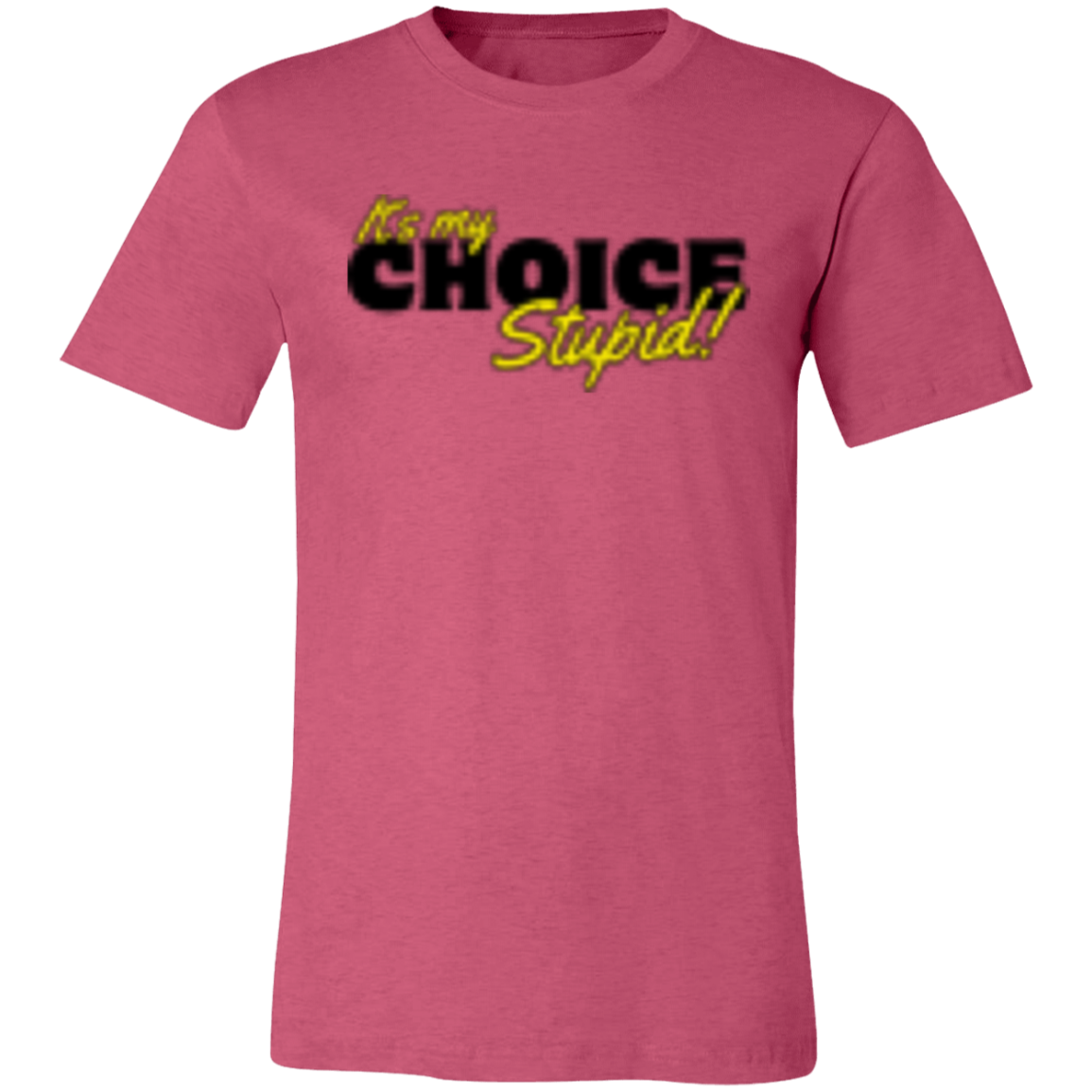 It's the Choice Black 3001C Unisex Jersey Short-Sleeve T-Shirt