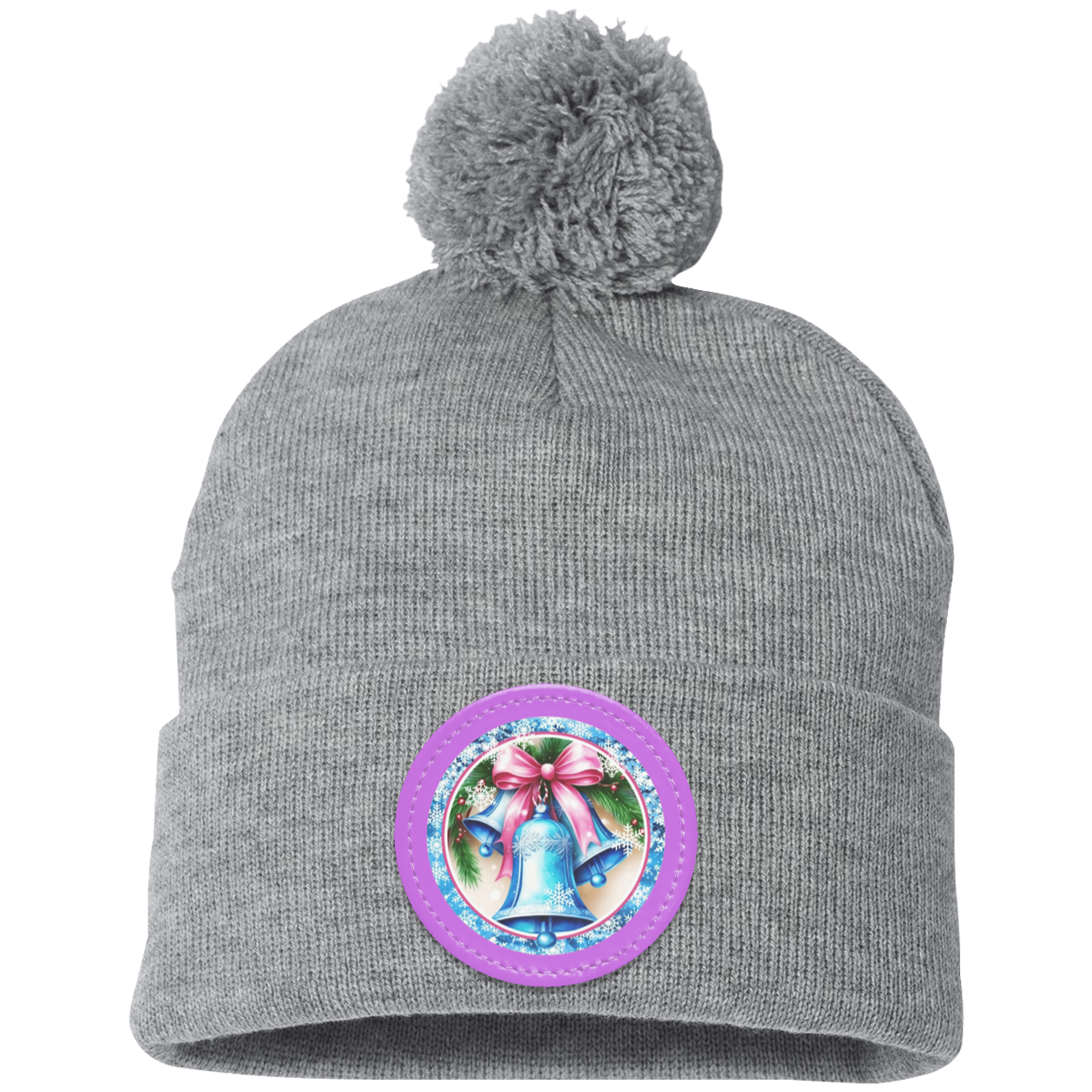 Pastel Bells (4)  Pom Pom Knit Cap - Patch