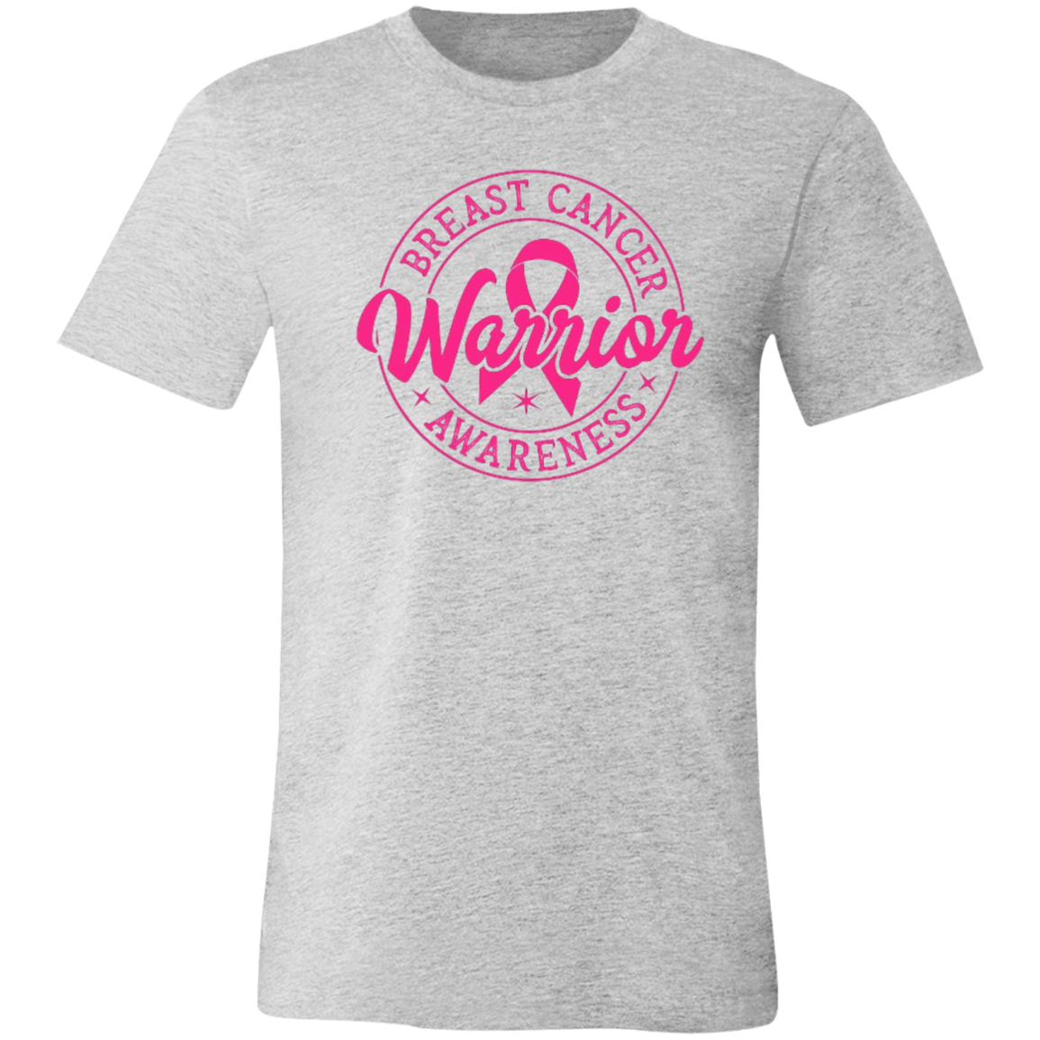 Breast Cancer Warrior Awareness Unisex Jersey Short-Sleeve T-Shirt