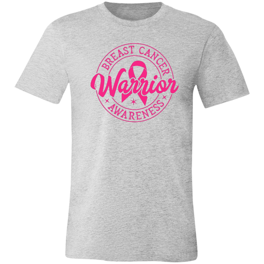 Breast Cancer Warrior Awareness Unisex Jersey Short-Sleeve T-Shirt