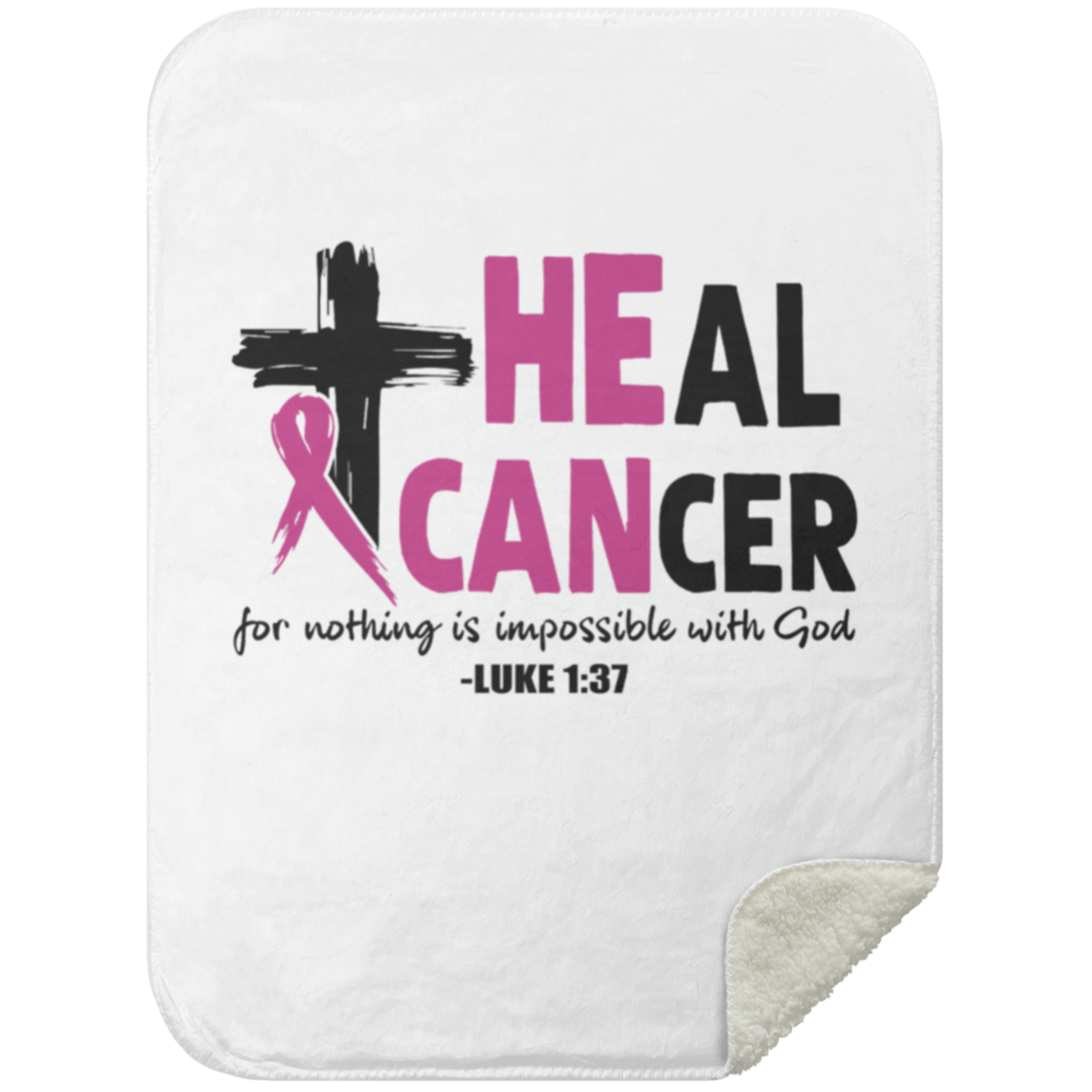 Heal Cancer Blanket Healing Cancer Mink Sherpa Blanket 30x40