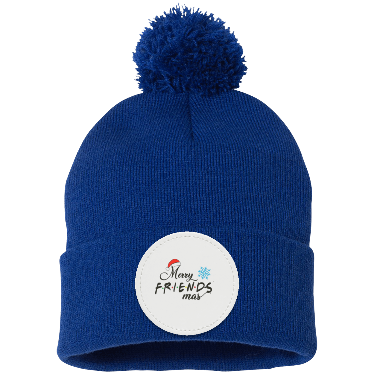 Merry Friendsmas Pom Pom Knit Cap - Patch