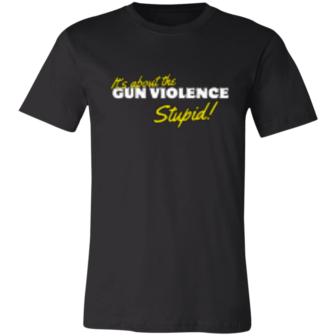 It's About The Gun Violence  White 3001C Unisex Jersey Short-Sleeve T-Shirt