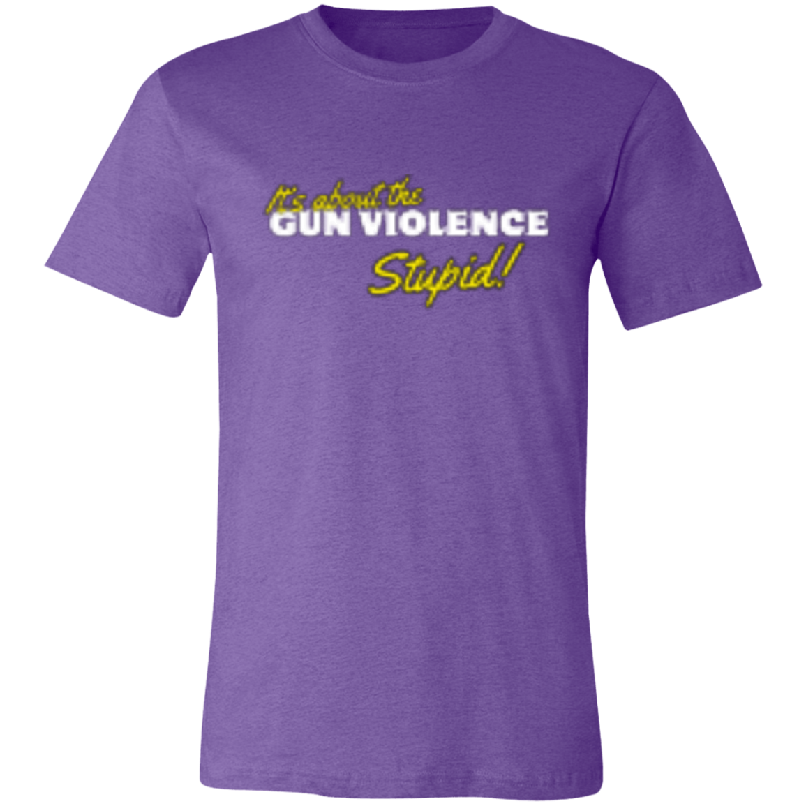 It's About The Gun Violence  White 3001C Unisex Jersey Short-Sleeve T-Shirt