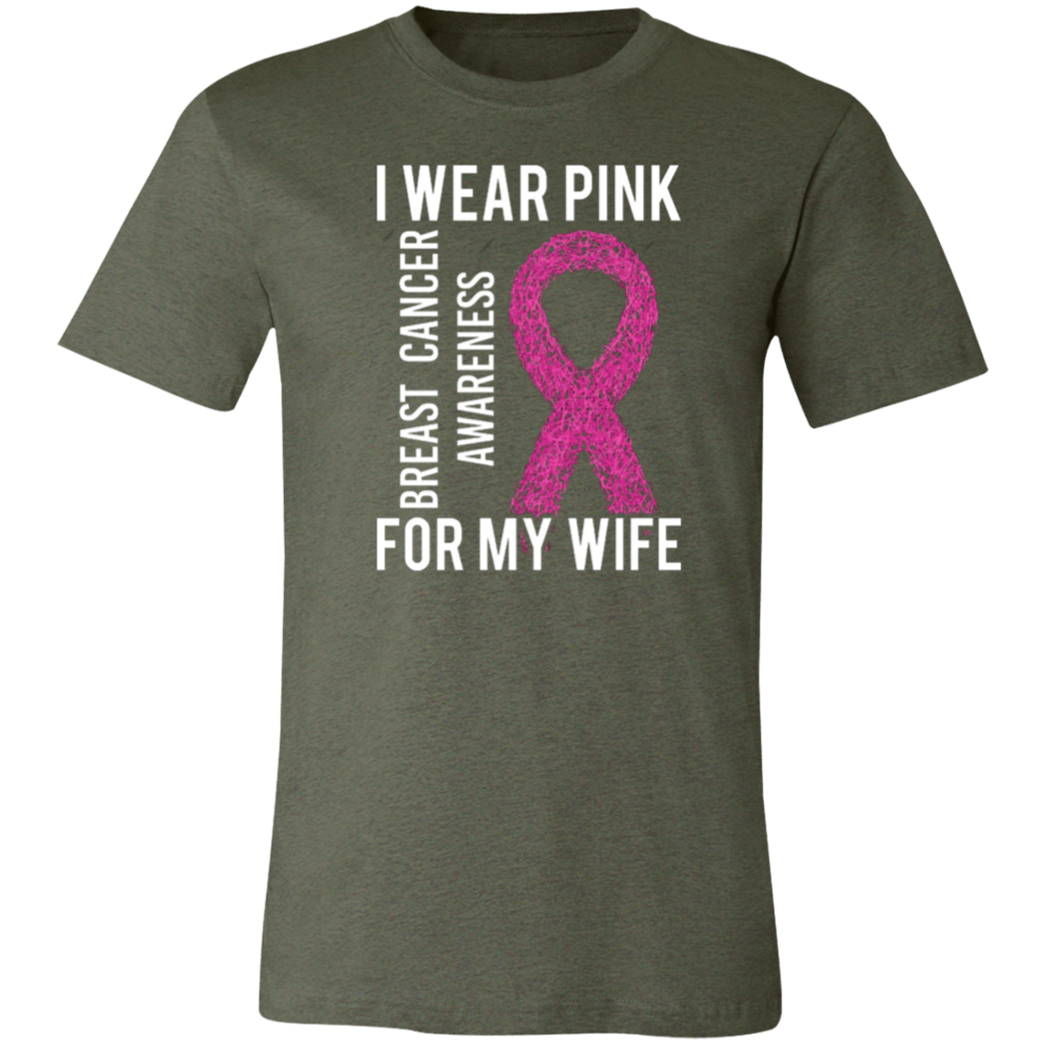 I Wear Pink For My Wife - Unisex Jersey Short-Sleeve T-Shirt