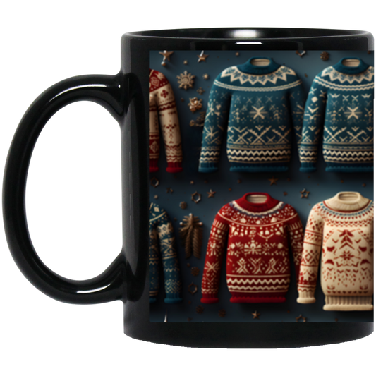 Ugly Christmas Sweaters_11oz BM11OZ 11oz Black Mug