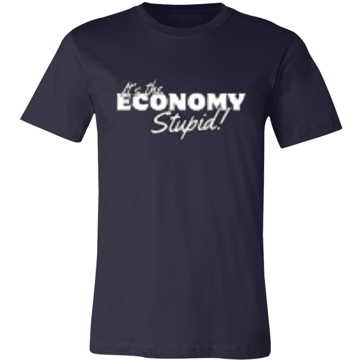 It's the Economy White (1) 3001C Unisex Jersey Short-Sleeve T-Shirt