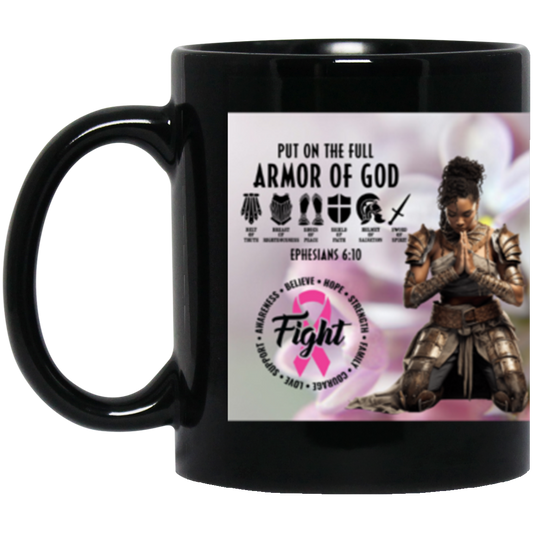 Put On The Full Armor Of God(1) 11 oz. Black Mug