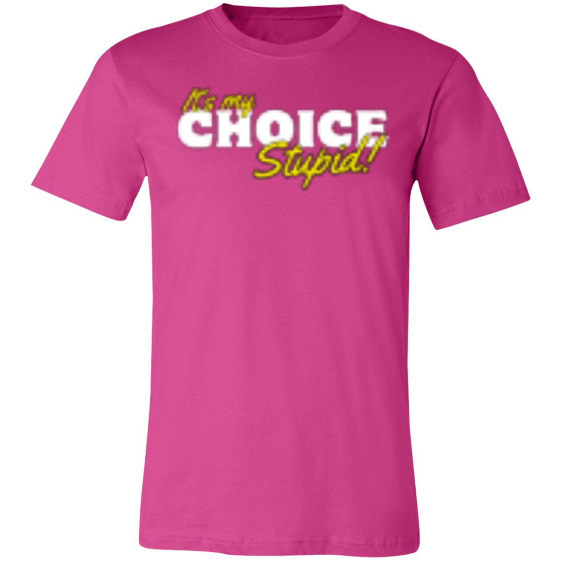 It's the Choice White 3001C Unisex Jersey Short-Sleeve T-Shirt