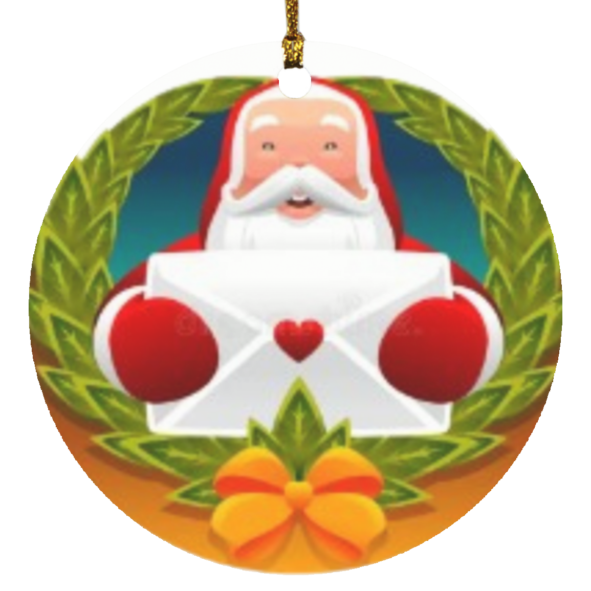 Santa Letter Christmas Circle Ornament
