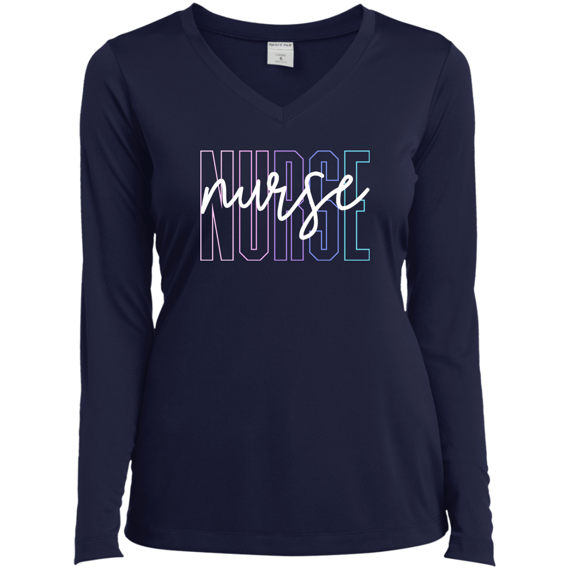 Nurse Long Sleeve Performance V-Neck Tee