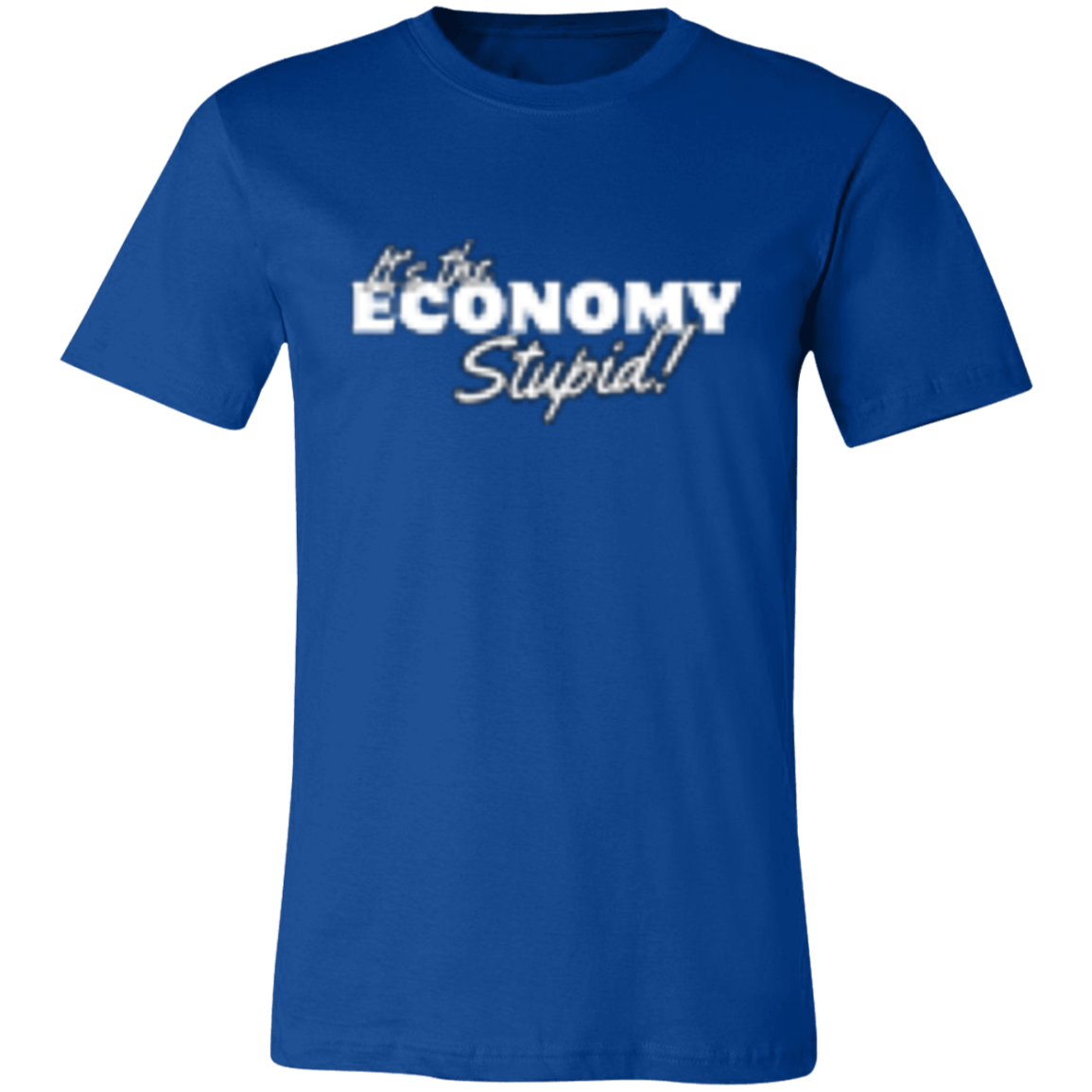 It's the Economy White (1) 3001C Unisex Jersey Short-Sleeve T-Shirt