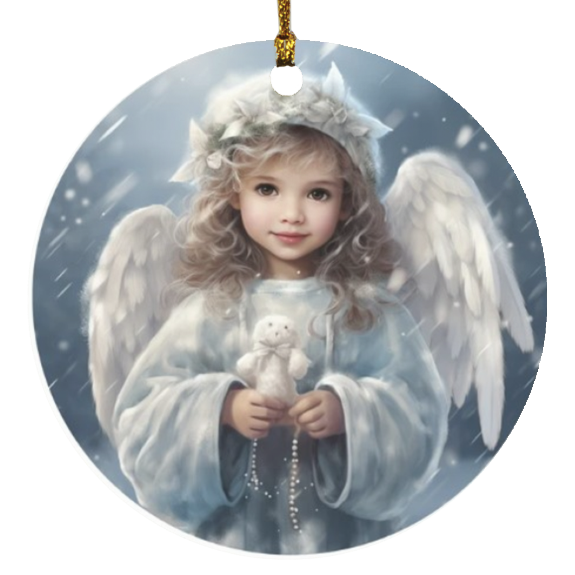 Little Angel Circle Ornament