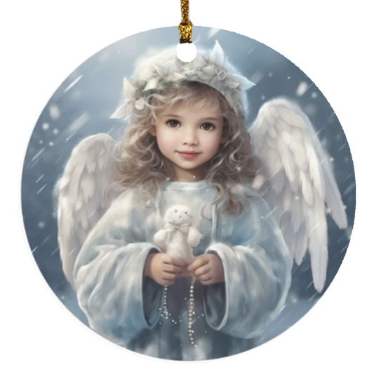 Little Angel Circle Ornament